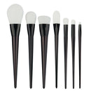 Pro 7Pcs Makeup Brushes Set Black White Powder Foundation Blush Brush Tool A