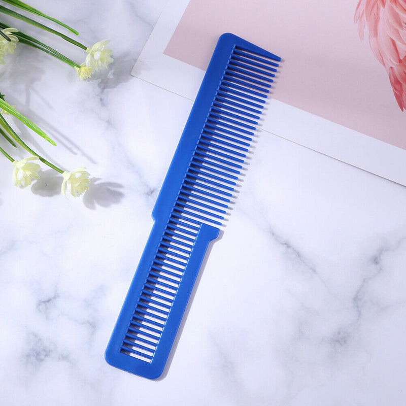 Hairdressing Carbon Anti-static Comb Wide Tooth Hair Clipper Comb (Blue) A
