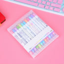 12pcs Marker Pens Soft writing Headed Fluorescent Pen Art Highlighter Drawing ME