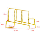Iron Display Easel China Bowl Dish Plate Holder Organizer Rack Black 3 Grids