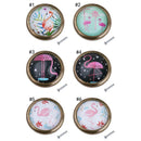 6 x Retro Kitchen Cabinet Knob Furniture Handle Drawer Dresser Pull Flamingo