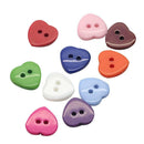 100x Cute Heart Mixed Colors Plastic Buttons Sewing or Scrapbooking 10mm New