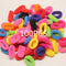 Fashion 100pcs Elastic Rope Ring Hairband Women Girls Hair Band Ponytail Holder