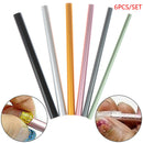 6Pcs/Set Curve Shaping Curving Sticks Tube Rod Nail Art Tips Manicure nail~To Ew