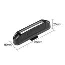 100LM Bicycle LED Rear Tail Light USB Bike Safety Lamp (Red+Blue Light)