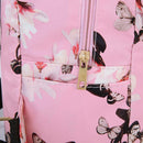 Women Backpack High Quality Floral Printing PU Leather Backpack(pink) SN9F