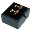 Portable Velvet Cufflink Cuff Links Case Storage Box Gift Display Jewelry