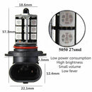 2x 9050 5050 LED 27 SMD RGB Car Headlight Fog Light Lamp Bulb + Remote Cont