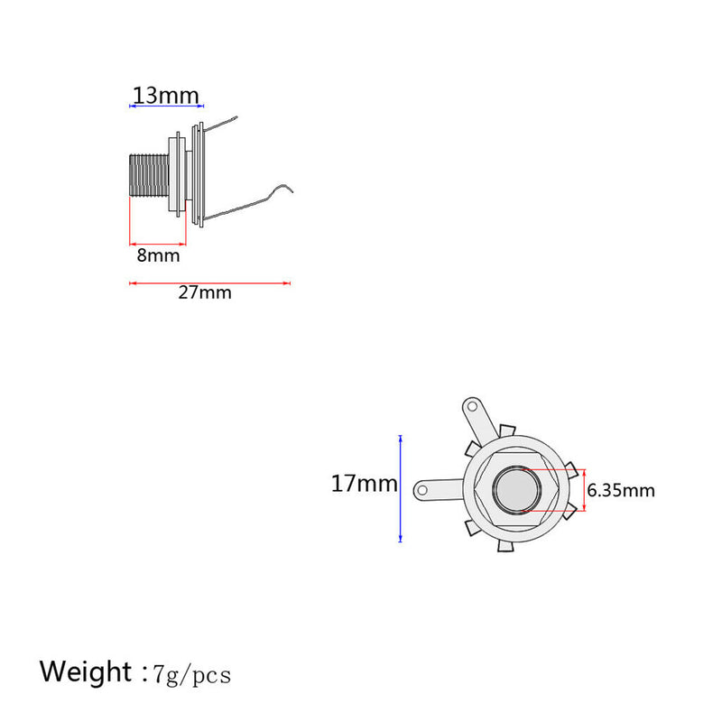 1 Set Single Coil Pickup Wiring Harness for 4 String Cigar Box Guitar Parts