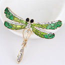 Enamel Dragonfly Brooch Crystal Collar Bridal Brooch Pin Women Jewelry Gift  SE