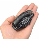 1*Motorcycle Helmet Lock Cable Black Tough Combination Anti-theft Password R6T0