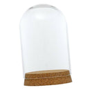 8x12cm Desktop Cloche Jar Glass Dome Cover Succulent Terrariums w/Wood Cork