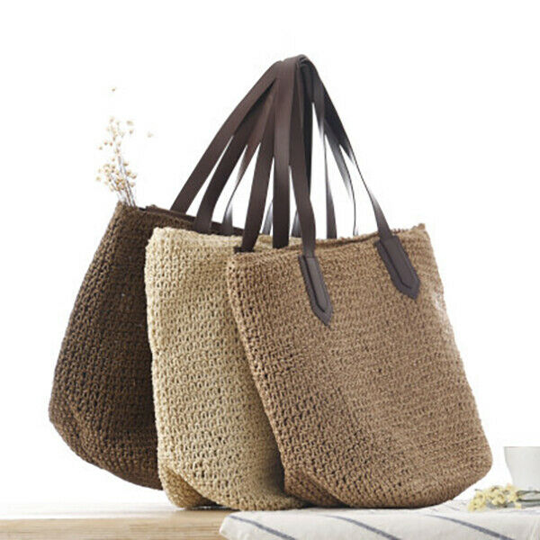 Women'S Handmade Straw Braided Bag Woven Bag Natural Fashionable Outdoor Ha W9M3