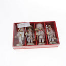 4pcs Wooden Nutcracker Ornaments Christmas Holiday Haning Decoration Figures