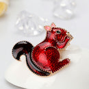 Cartoon Squirrel Enamel Brooch Pin Banquet Weddings Brooch Gifts Lady Jewelry TE