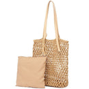 Womens Classic Straw Summer Beach Sea Shoulder Bag Handbag Tote Color:White