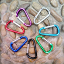 5PC Useful D-Ring Aluminum Carabiner Keyring Chain Snap Hook Camping Keychain