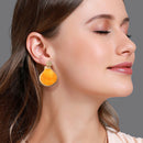 Beach Holiday Metal Ear Dangle Women Shell Shaped Stud Earrings Colorful Jewelr
