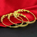 Double Pixiu Golden Wealth Bangle Retro Ethnic Style 2020 Women Bangle Luck Q1P7