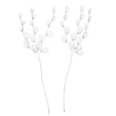 50pcs Acrylic Crystal Bud Branches Artificial Flower Twigs For Party White