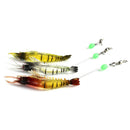 3Pcs/Lot Shrimp Soft Fishing Lure 9Cm 6G Artificial Bait with Luminous Bead