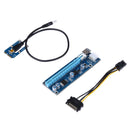 USB 3.0 PCI-E Express 1x to16x Extender Riser Card Adapter SATA 6Pin Power A