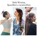 6 Pack Hair Elastics Scrunchies Chiffon Hair Scrunchies Hair Bow Chiffon PonQ2F6
