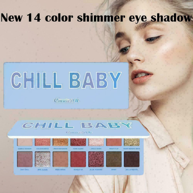 2019 Women Makeup Palette CmaaDu 14 Color Waterproof Eye Shadow Baby Chill W1G2