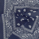 Set of 3 bandanas Paisley Man and Woman 57 x 57 cm Red + white + navy blue