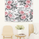 Polyester Tapestry Warm Flowers Wall Hanging Carpet Beach Picnic Mat Decor