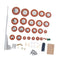 Tenor Sax Parts Set Bolts+Screws+Cork Sheet+Pad+Spring +Felt Block