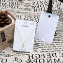 100pcs Plastic Self-Adhesive Necklace Earring Card Adapters Hanging Tab