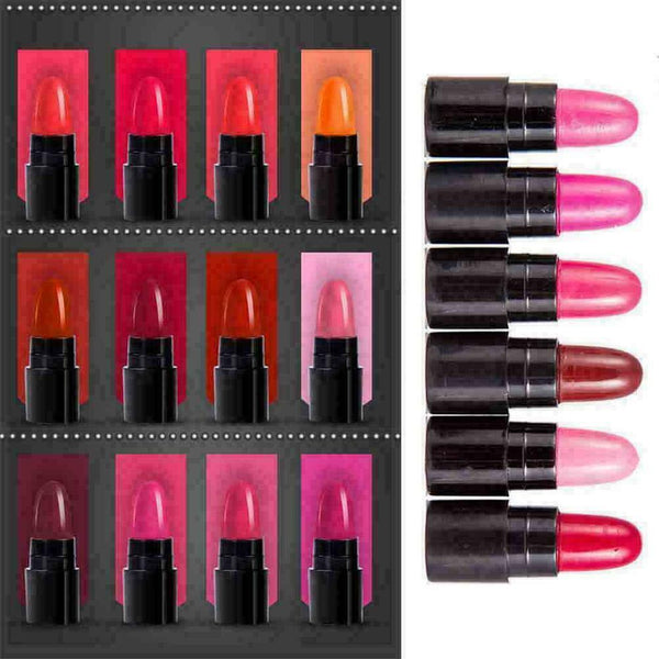 12 Colors Lipstick Matte Makeup Lip Gloss Women Lady Liquid Moisturizer NEW F8J9