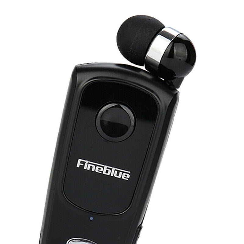 Bluetooth Headset Clip Earphone Sport Universal Earpiece Handsfree Black