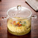 1300Ml Creative Soup Pot Transparent Glass Cooker Salad Instant Noodle Bowl N9X4