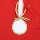 Red Christmas Tree Skirt Ruffle Edge Tree Apron Golden Cloth Ornament Decor