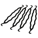 4 Pcs 8" Magic Plastic Bun Maker Curler Hair Ponytail Holder Black for Girl Y3Q6