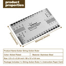 String Action Ruler Gauge Tool for Electric Bass and Acoustic Guitar, Stainless