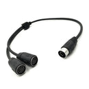 50cm 5 Pin MIDI DIN Y Splitter Cable Adapter 1 Male Plug to 2 Female Socket