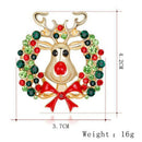 1X Fashion Personality Women's Christmas Brooches Pin Rhinestone Covered Sc