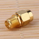 2pcs Full Copper SMA Female to SMA Male NIC Connector Adapter SMA Router A