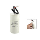 White Plastic Shell 45uF 50/60Hz 450VAC CBB60 Motor Start Run Capacitor W1Q3