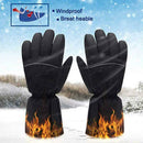 Motorbike Bicycle Black Heating Gloves Winter Warm Waterproof Battery Elect Q8V8