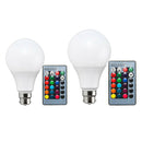 2 x RGB Bulb Remote Color LED Light Bulb Color Changing Light Bulbs 5W & 10W