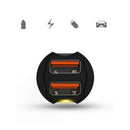 2.1A Mini Dual USB Car Charger Adapter 2 Ports 12V-24V Cigarette Socket Light^