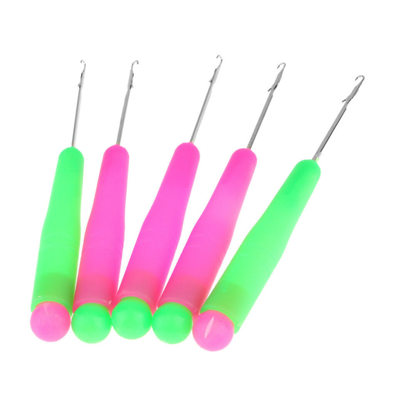 5Pcs Crochet Latch Hook Weaving Needles for Hair Micro Braid Dread Lock