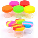 6ML Silicone Container Jar Glass Wax Oil Storage Lid Non-stick Mixed ColoW8 Hn
