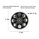 Creative Ferris Wheel Full Moon Star Brooch Badge Lapel Shirts Round Pins