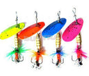 Lot 4pcs Fishing Spinner Spoon Baits Lures Fishing Swim Bait Lure CrankbaitB sp