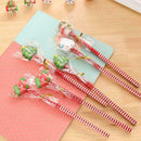 Christmas Pencil With Eraser Tops Kids Teacher Xmas stationery Party Studen N4Q2